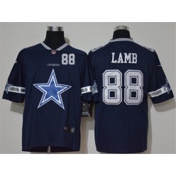 Dallas Cowboys #88 Ceedee Lamb Navy Team Big Logo Number Vapor Untouchable Limited Jersey