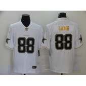 Dallas Cowboys #88 Ceedee Lamb White Gold 100th Season Vapor Untouchable Limited Nike Men Jersey