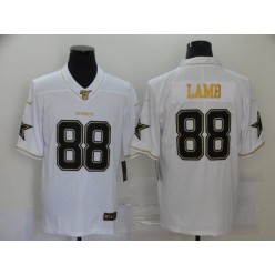 Dallas Cowboys #88 Ceedee Lamb White Gold 100th Season Vapor Untouchable Limited Nike Men Jersey