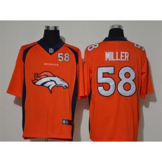 Denver Broncos #58 Von Miller Orange Team Big Logo Number Vapor Untouchable Limited Men Jersey