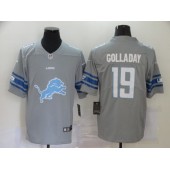 Detroit Lions #19 Kenny Golladay Gray Team Big Logo Vapor Untouchable Limited Jersey