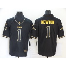 New England Patriots #1 Cam Newton Black Gold Vapor Untouchable Limited Men Jersey