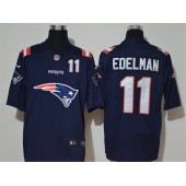 New England Patriots #11 Julian Edelman Navy Team Big Logo Number Vapor Untouchable Limited Men Jersey
