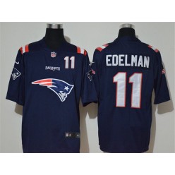 New England Patriots #11 Julian Edelman Navy Team Big Logo Number Vapor Untouchable Limited Men Jersey
