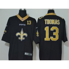 New Orleans Saints #13 Michael Thomas Black Team Big Logo Number Vapor Untouchable Limited Men Jersey