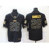 New York Giants #26 Saquon Barkley Black Gold Vapor Untouchable Limited Nike Men Jersey
