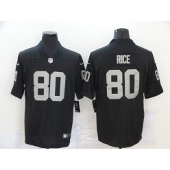 Oakland Raiders #80 Jerry Rice Black Vapor Untouchable Limited Nike Men Jersey