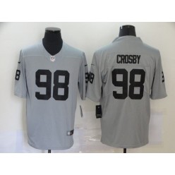 Oakland Raiders #98 Maxx Crosby Gray Inverted Legend Limited Men Jersey