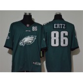 Philadelphia Eagles #86 Zach Ertz Green Team Big Logo Number Vapor Untouchable Limited Men Jersey
