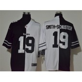 Pittsburgh Steelers #19 JuJu Smith-Schuster Black And White Split Vapor Untouchable Limited Men Jersey