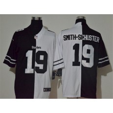 Pittsburgh Steelers #19 JuJu Smith-Schuster Black And White Split Vapor Untouchable Limited Men Jersey