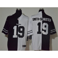 Pittsburgh Steelers #19 JuJu Smith-Schuster Black And White Split Vapor Untouchable Limited Men Jersey