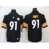 Pittsburgh Steelers #91 Stephon Tuitt Black Vapor Untouchable Limited Nike Men Jersey