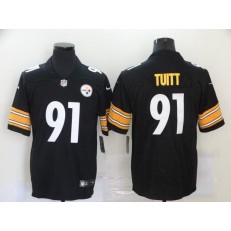 Pittsburgh Steelers #91 Stephon Tuitt Black Vapor Untouchable Limited Nike Men Jersey
