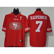 San Francisco 49ers #7 Colin Kaepernick Red Team Big Logo Number Vapor Untouchable Limited Men Jersey