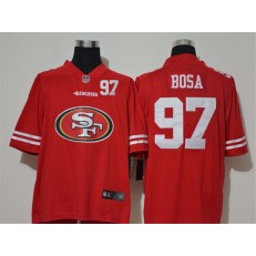 San Francisco 49ers #97 Nick Bosa Red Team Big Logo Number Vapor Untouchable Limited Men Jersey