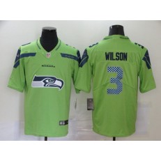 Seattle Seahawks #3 Russell Wilson Green Team Big Logo Vapor Untouchable Limited Jersey