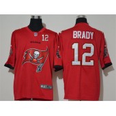 Tampa Bay Buccaneers #12 Tom Brady Red Team Big Logo Number Vapor Untouchable Limited Men Jersey
