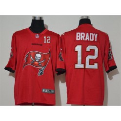 Tampa Bay Buccaneers #12 Tom Brady Red Team Big Logo Number Vapor Untouchable Limited Men Jersey