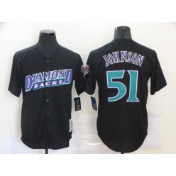 MLB Arizona Diamondbacks #51 Randy Johnson Black Cooperstown Collection Jersey