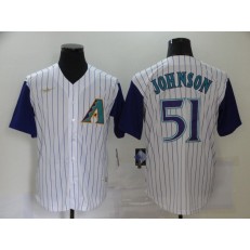 MLB Arizona Diamondbacks #51 Randy Johnson White Nike 2020 Cool Base Jersey