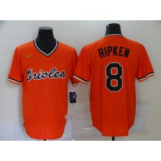 MLB Baltimore Orioles #8 Cal Ripken Jr Orange Nike Cool Base Throwback Jersey