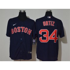 MLB Boston Red Sox #34 David Ortiz Navy 2020 Nike Cool Base Jersey