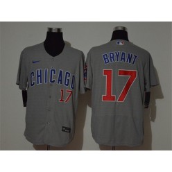 MLB Chicago Cubs #17 Kris Bryant Gray 2020 Nike Cool Base Jersey