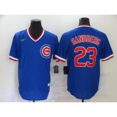 MLB Chicago Cubs #23 Ryne Sandberg Royal Nike Throwback Jersey
