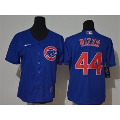 MLB Chicago Cubs #44 Anthony Rizzo Royal Women Nike Cool Base Jersey