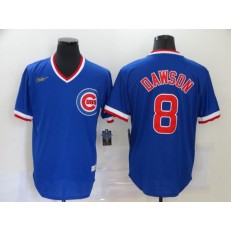 MLB Chicago Cubs #8 Andre Dawson Royal Nike Throwback Jersey
