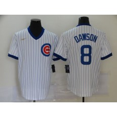 MLB Chicago Cubs #8 Andre Dawson White Nike Cool Base Jersey