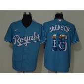 MLB Kansas City Royals #16 Bo Jackson Light Blue 2020 Nike Cool Base Fashion Jersey