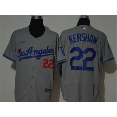 MLB Los Angeles Dodgers #22 Clayton Kershaw Gray 2020 Nike Flexbase Jersey