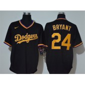 MLB Los Angeles Dodgers #24 Kobe Bryant Black Nike Throwback Cool Base Jersey