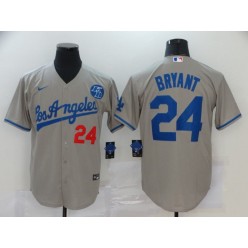 MLB Los Angeles Dodgers #24 Kobe Bryant Gray 2020 Nike KB Cool Base Jersey