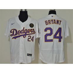 MLB Los Angeles Dodgers #24 Kobe Bryant White 2020 Nike KB Flexbase Jersey