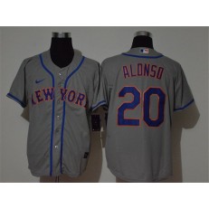 MLB New York Mets #20 Pete Alonso Gray 2020 Nike Cool Base Jersey