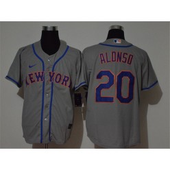 MLB New York Mets #20 Pete Alonso Gray 2020 Nike Cool Base Jersey