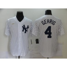MLB New York Yankees #4 Lou Gehrig White Nike 2020 Cool Base Jersey
