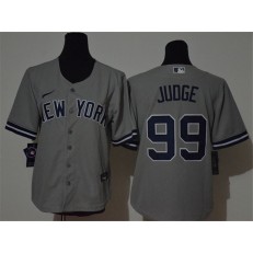 MLB New York Yankees #99 Aaron Judge Gray Women 2020 Nike Cool Base Jersey