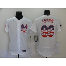 MLB New York Yankees #99 Aaron Judge White USA Flag Fashion Nike Flexbase Jersey