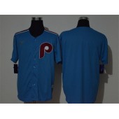 MLB Philadelphia Phillies Blank Blue Nike Cooperstown Collection Jersey