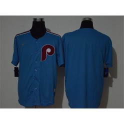 MLB Philadelphia Phillies Blank Blue Nike Cooperstown Collection Jersey