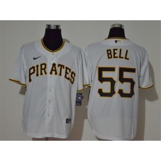 MLB Pittsburgh Pirates #55 Josh Bell White 2020 Nike Cool Base Jersey
