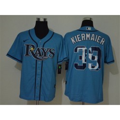 MLB Tampa Bay Rays #39 Kevin Kiermaier Light Blue 2020 Nike Cool Base Fashion Jersey