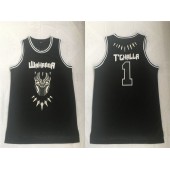 Black Panther #1 T'Challa Black Movie Basketball Jersey