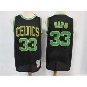 Boston Celtics Bape #33 Larry Bird Black Hardwood Classics Jersey