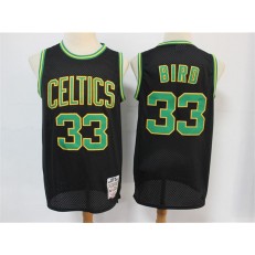 Boston Celtics Bape #33 Larry Bird Black Hardwood Classics Jersey