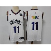 Brooklyn Nets #11 Kyrie Irving White 2020 City Edition Gradient Font Nike Swingman Jersey
